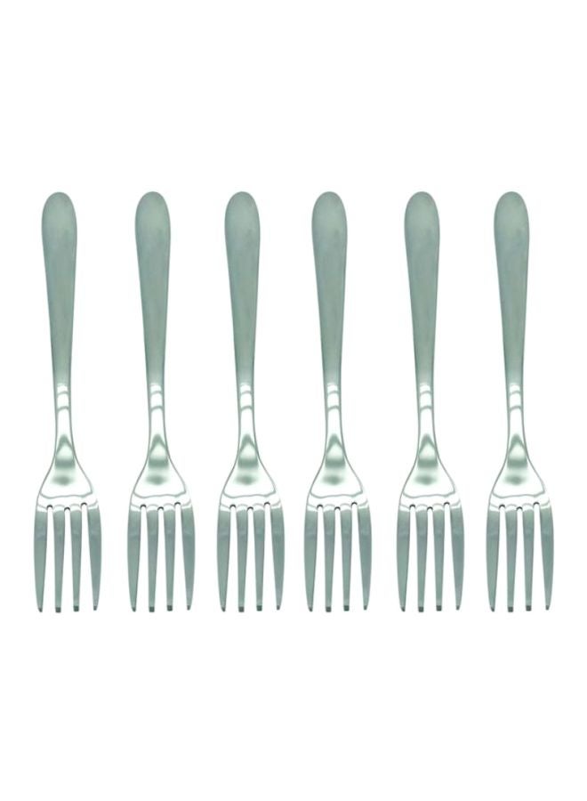 راج طقم شوك مكون من 6-قطع فضي - Image 1