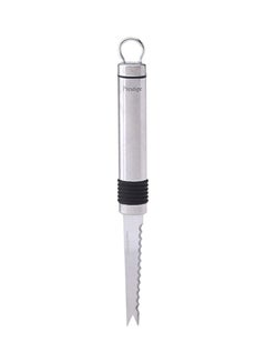 Prestige Stainless Steel Blade Knife With Rubber Grip Silver/Black  - Image 1