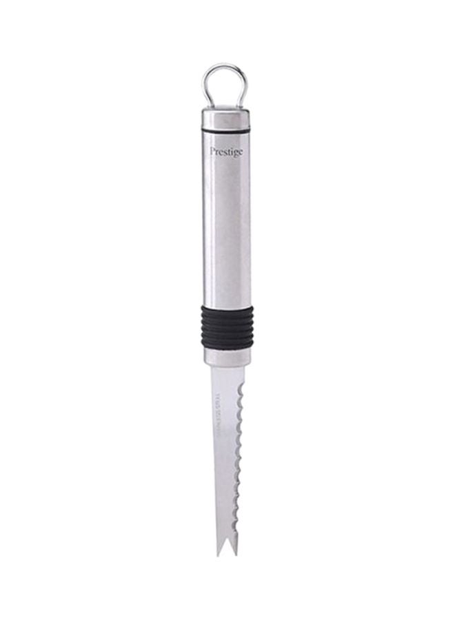 Prestige Stainless Steel Blade Knife With Rubber Grip Silver/Black  - Image 1