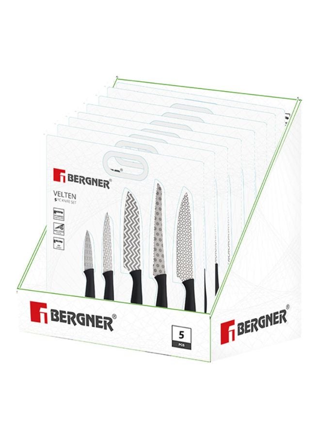 BERGNER - 5-Piece Velten Knife Set Black/Silver - Image 1