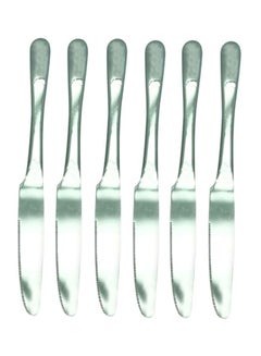 RAJ 6-Piece Cuisine Desert Knife Set Silver  - Image 1