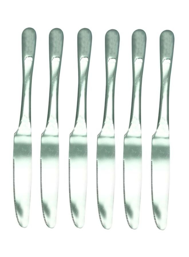 RAJ 6-Piece Cuisine Desert Knife Set Silver  - Image 1