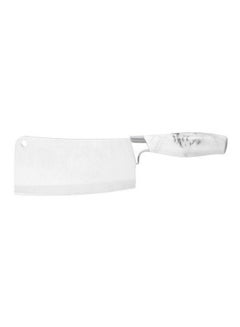 Royalford Marble Designed Cleaver Knife Marble .Silver 7inch  - Image 1