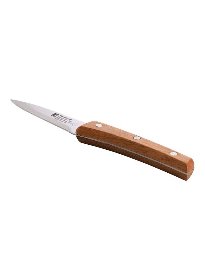 BERGNER - Nature Stainless Steel Paring Knife Brown/Silver 8.8cm - Image 1