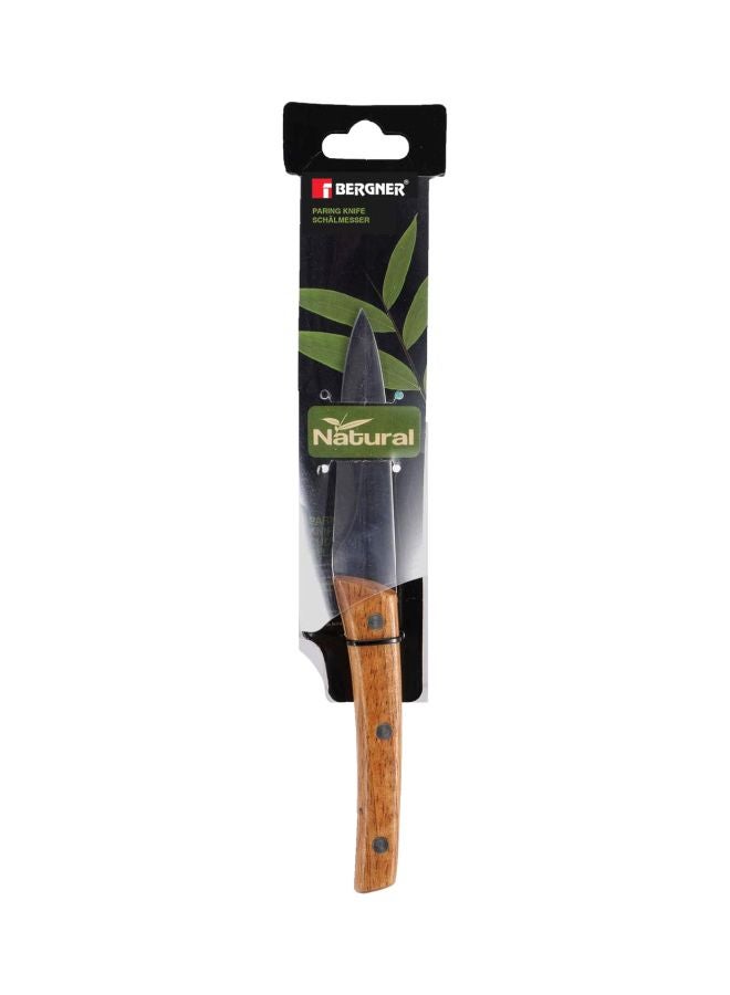 BERGNER - Nature Stainless Steel Paring Knife Brown/Silver 8.8cm - Image 1
