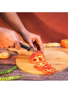 Royalford Stainless Steel Paring Knife Black/Silver 3.5inch  - Image 5