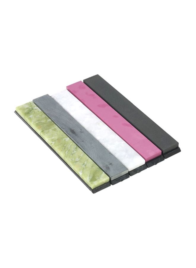 Decdeal - 5-Piece Knife Sharpener Set Pink/Grey/Green 158x20x9mm - Image 1