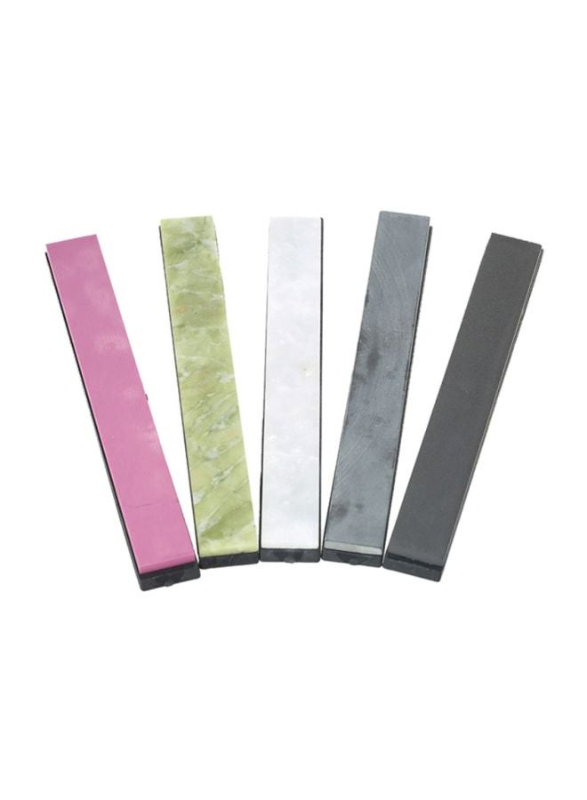 Decdeal - 5-Piece Knife Sharpener Set Pink/Grey/Green 158x20x9mm - Image 1