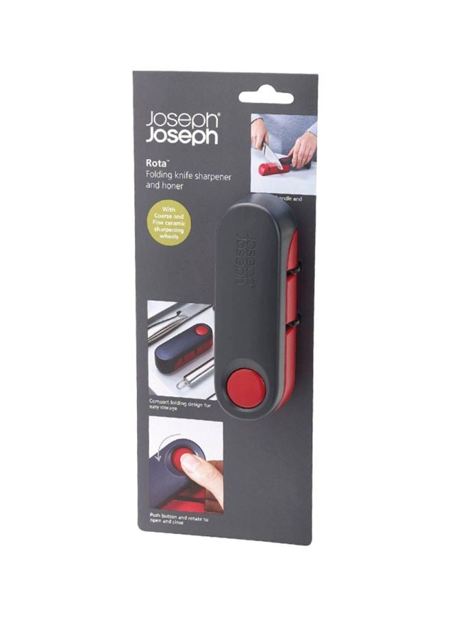 Joseph Joseph Rota Folding Knife Sharpener And Honer Grey/Red 32x32x10cm  - Image 4