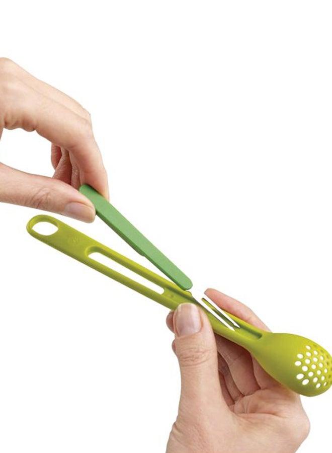 2-Piece Scoop And Pick Jar Spoon And Fork Set Green 20x2.7x2.7cm