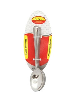 RAJ 12-Piece Royal Dessert Spoon Set Silver 0.4x8.6x22cm  - Image 2