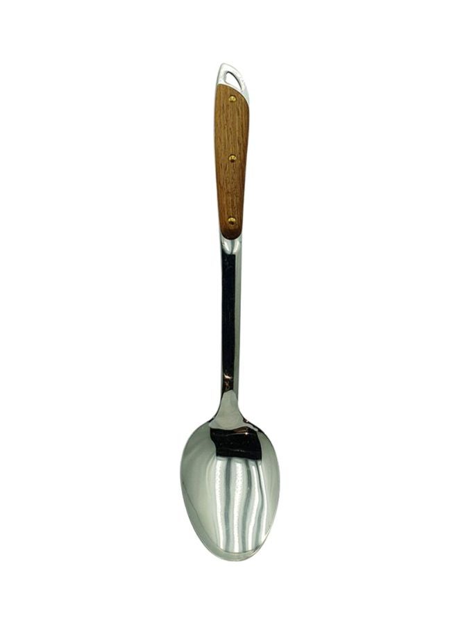 RAJ Wooden Handle Basting Spoon Silver/Brown 38cm 