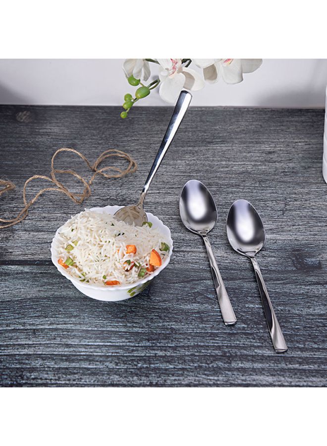 Royalford - Dinner Spoon 20Cm 3Pcs 100% Food Grade Stainless Steel Silver Silver - Image 1