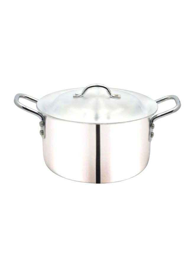 10-Piece Aluminium Cooking Pot Set Silver 18, 20, 23, 26, 28cm