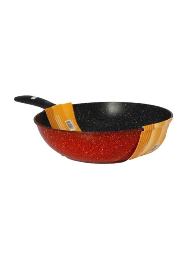 Bister NON-STICK GRANITE WOK PAN BACKLITE HANDLE Black/Red 34.0cm - Image 2