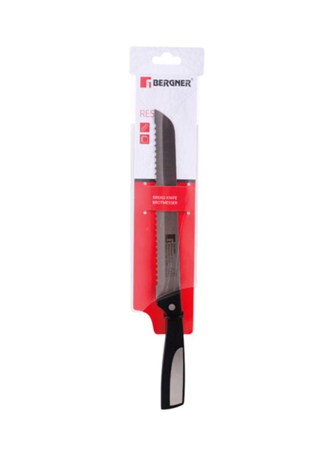 BERGNER - Bread Knife Silver/Black 20cm - Image 1
