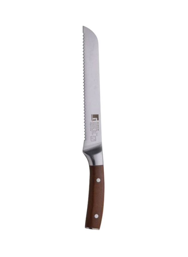 BERGNER Wolfsburg SS Bread Knife Silver/Brown 20cm - Image 1