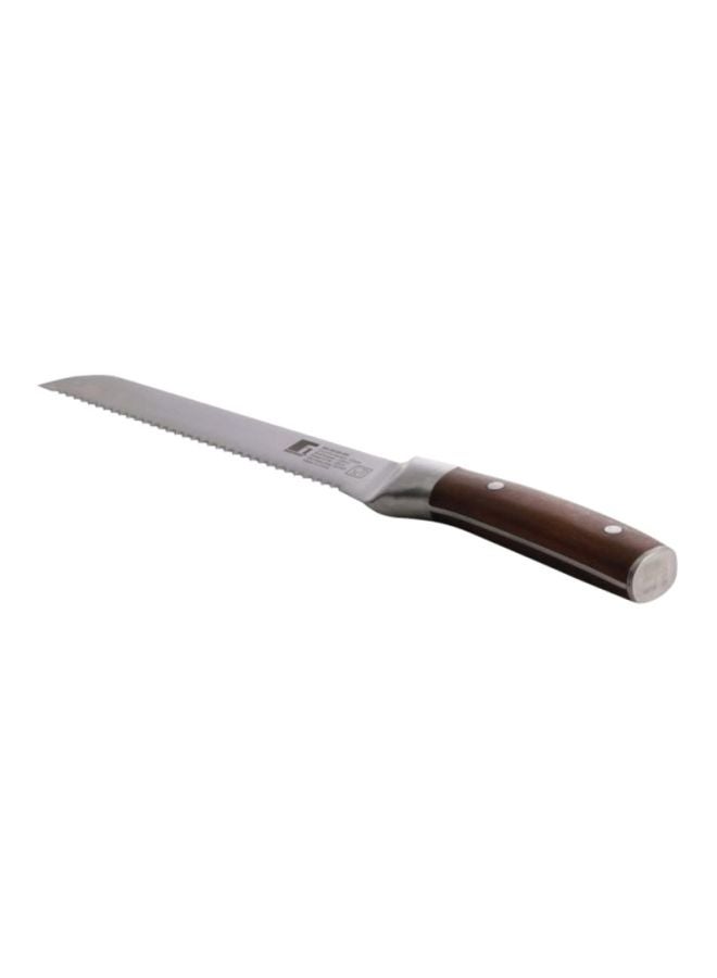 BERGNER Wolfsburg SS Bread Knife Silver/Brown 20cm - Image 2
