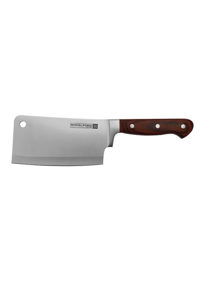 Royalford Chef Knife Wooden Color Handle/Silver 6inch  - Image 1