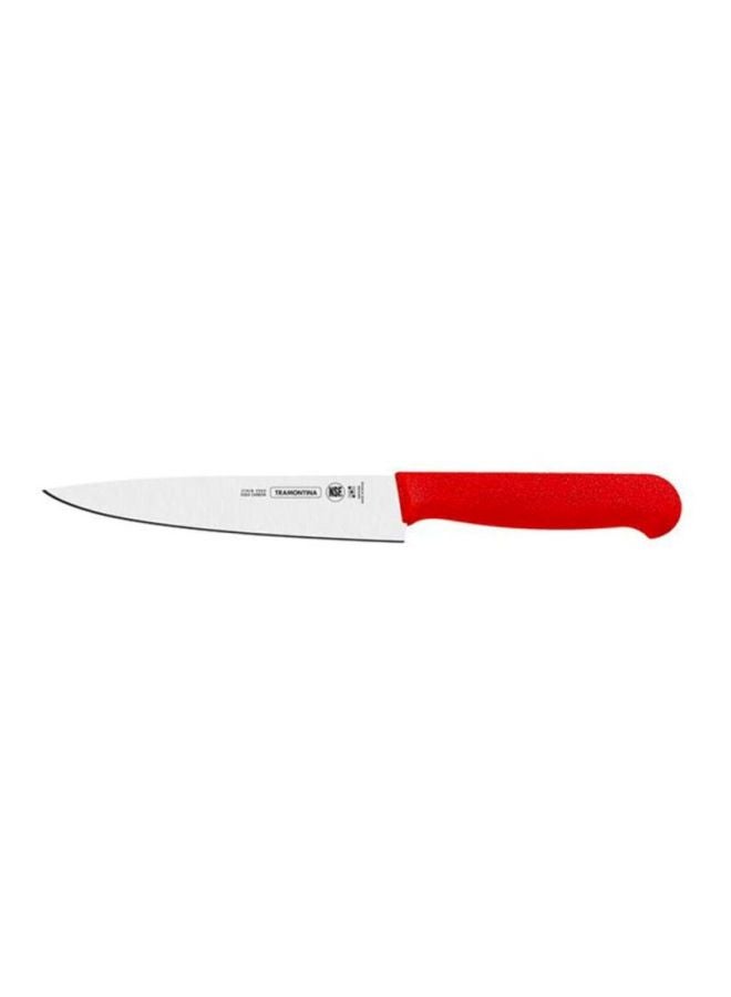 TRAMONTINA Meat Knife Red/Silver 10inch  - Image 1