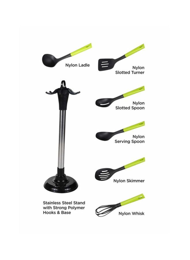 Royalford 7-Piece Kitchen Tool Set Black/Green  - Image 3