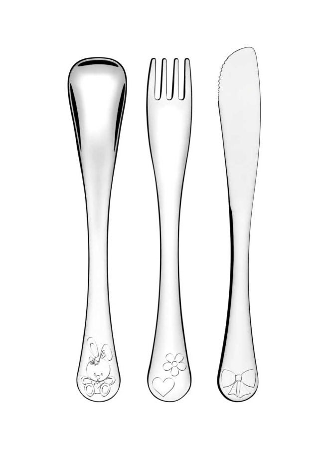 TRAMONTINA 3-Piece Child's Flatware Set Silver  - Image 1