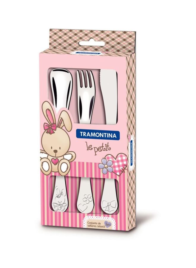 TRAMONTINA 3-Piece Child's Flatware Set Silver  - Image 2