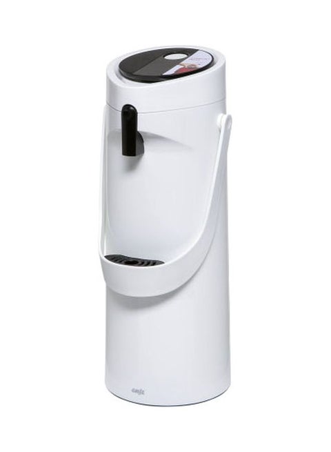 Double Wall Heat Insulated Vacuum Flask White 1.9Liters