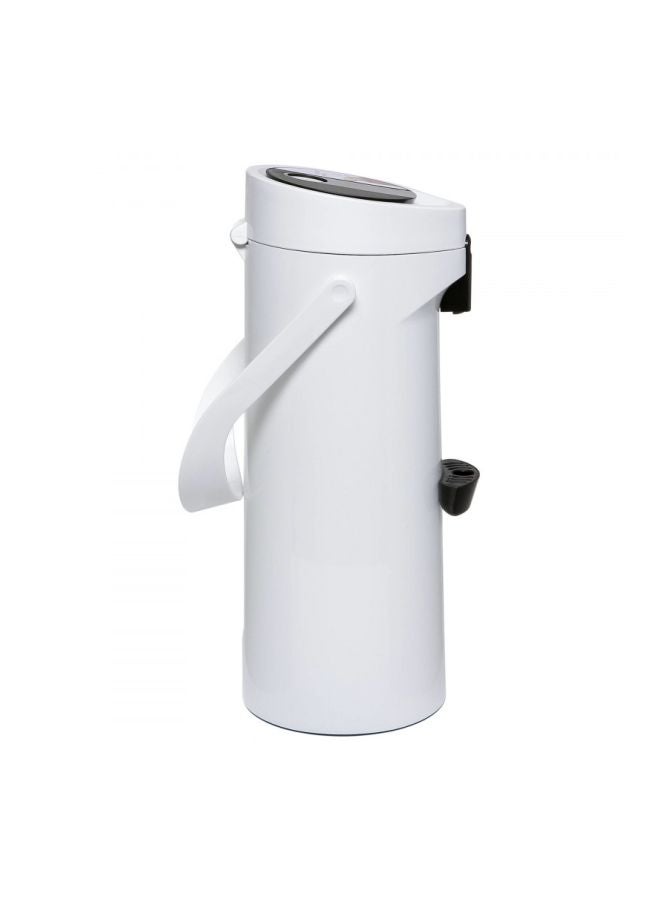 Double Wall Heat Insulated Vacuum Flask White 1.9Liters