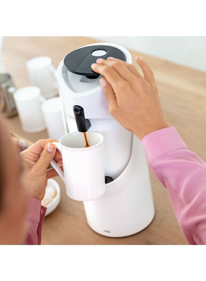 Double Wall Heat Insulated Vacuum Flask White 1.9Liters