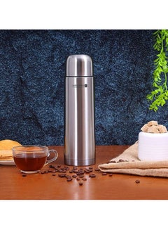 Royalford Stainless Steel Vacuum Bottle Sweat Free Leakproof Dishwasher Safe Water Bottle Silver 1Liters  - Image 2