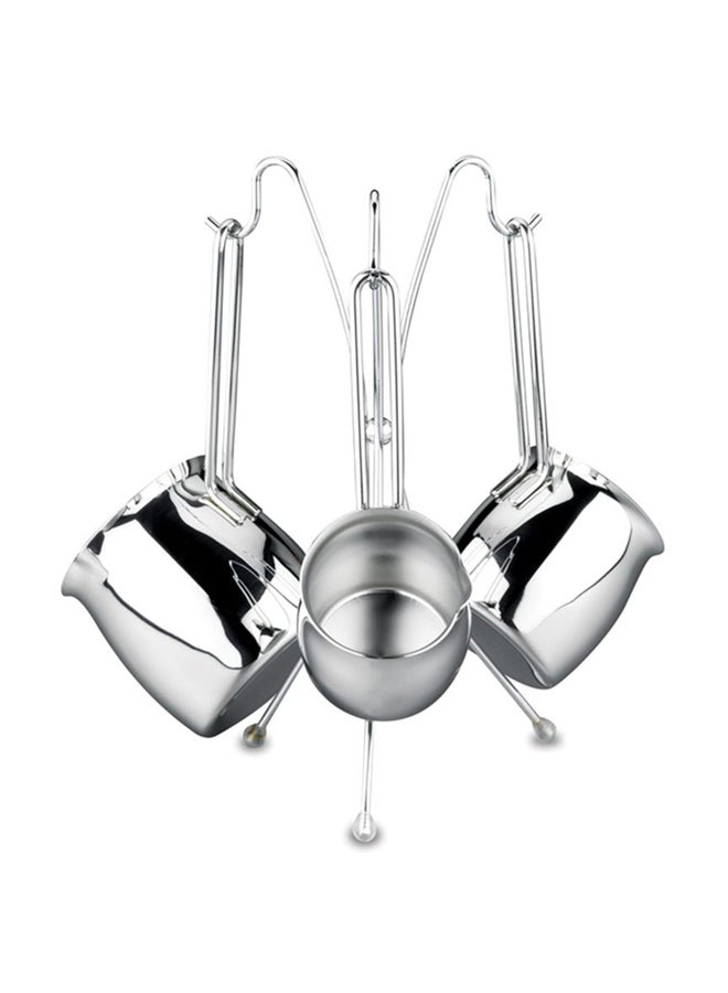 Korkmaz 3-Piece Tombik Beverage Pot Set Silver - Image 3