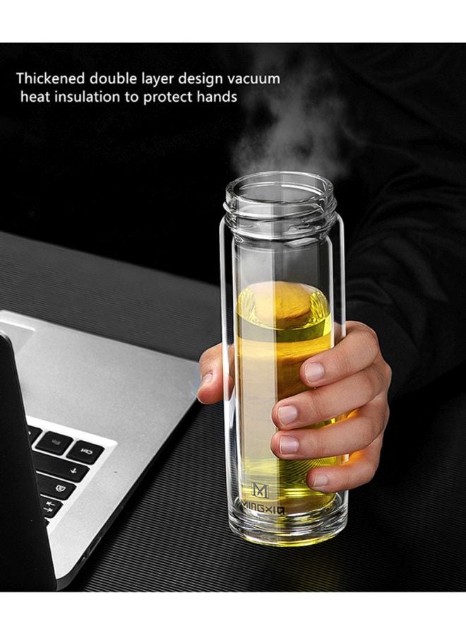 Beauenty Glass Water Bottle With Filter Clear/Black 20.5cm - Image 3