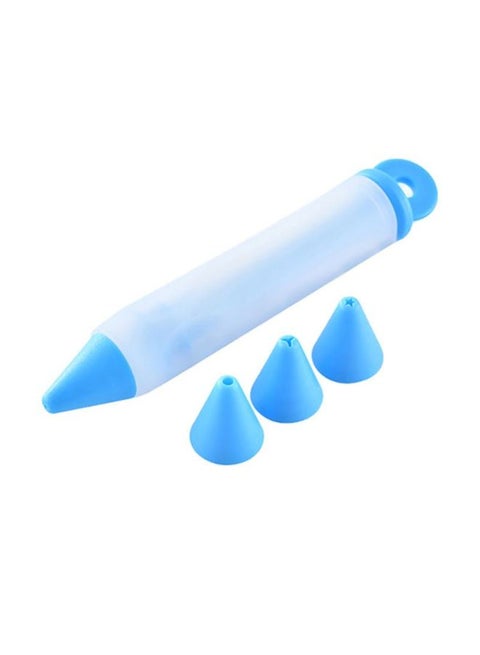 Silicone Food Decorating Nozzles White/Blue 15x2.5x2.5cm