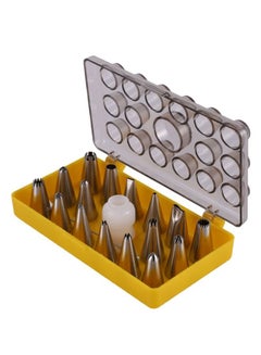 Sharpdo 16-Piece Cake Decorating Nozzle Silver 15x8.5x4cm 