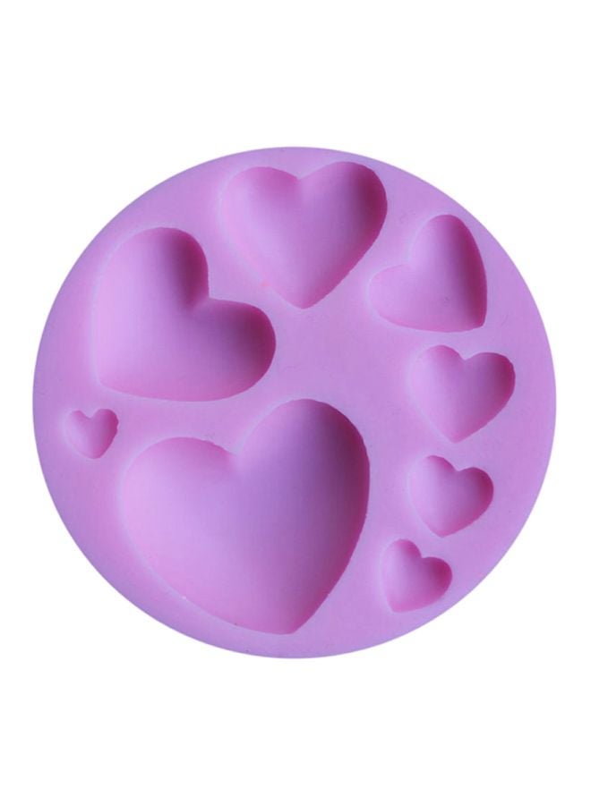 Beauenty 3D Heart Shape Silicone Cake Mold Purple One Size