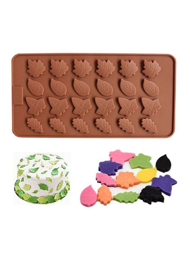 Sharpdo 24-Cavity Silicone Cake Mould Brown 21.5x11.7x0.3cm - Image 2