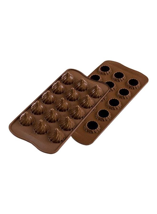 Silikomart Choco Flame Silicone Mould Brown 11x28x240mm - Image 3