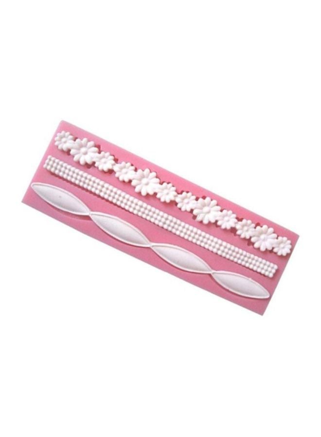 Cake Fondant Mold Pink 12x4x0.8cm