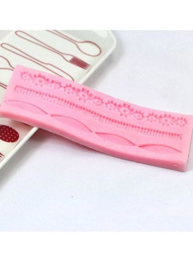 Cake Fondant Mold Pink 12x4x0.8cm
