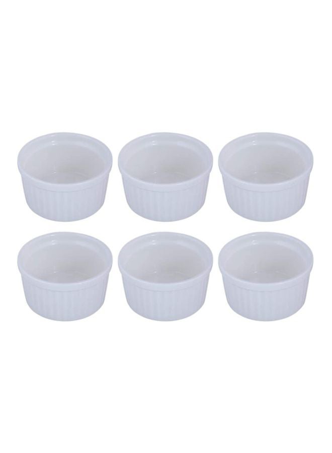 RAJ - 6-Piece H.P Lined Ramekin Set Ivory 6.8x3.5cm - Image 1