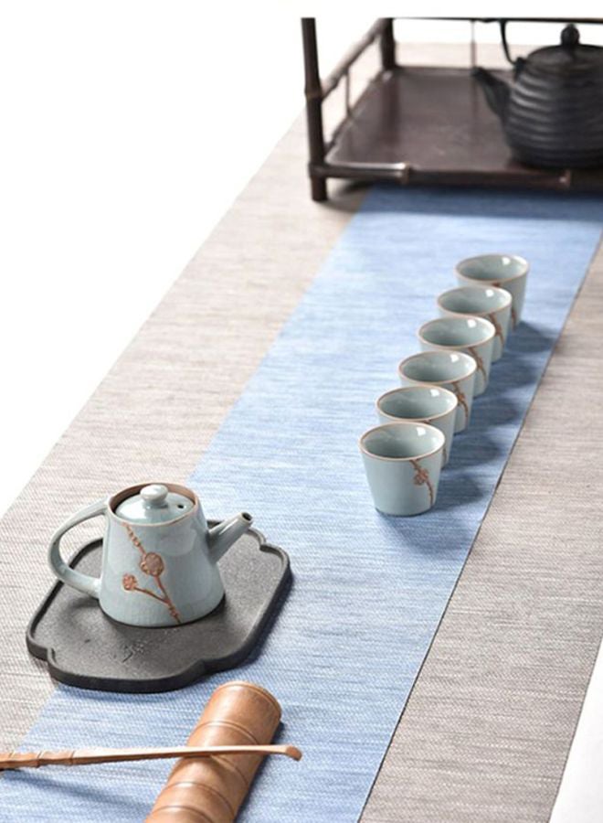 Beauenty 7-Piece Teapot Set Blue/Brown Tea Pot 13x8, Cup 5.5x4.5cm - Image 2