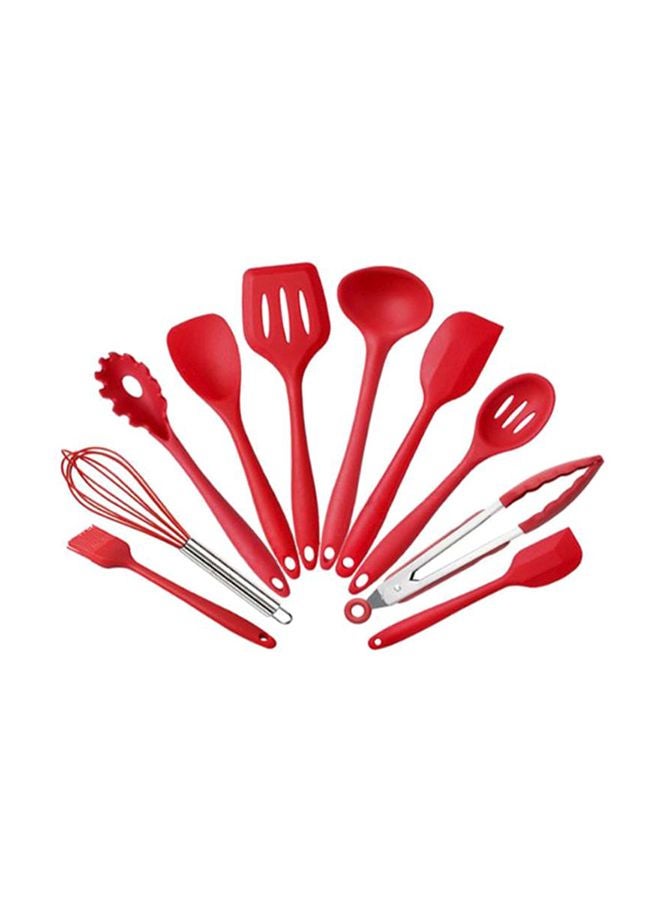 كول بيبي طقم أدوات طهي من 10 قطع أحمر