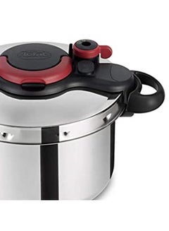 Tefal TEFAL Pressure Cooker | ClipsoMinut’® Easy 9 L | Stainless Steel Pressure Cooker | All Stovetops | Fast | Healthy Cooking | Safe | 2 Years Warranty | P4624966 Black and Silver 9.0Liters  - Image 2