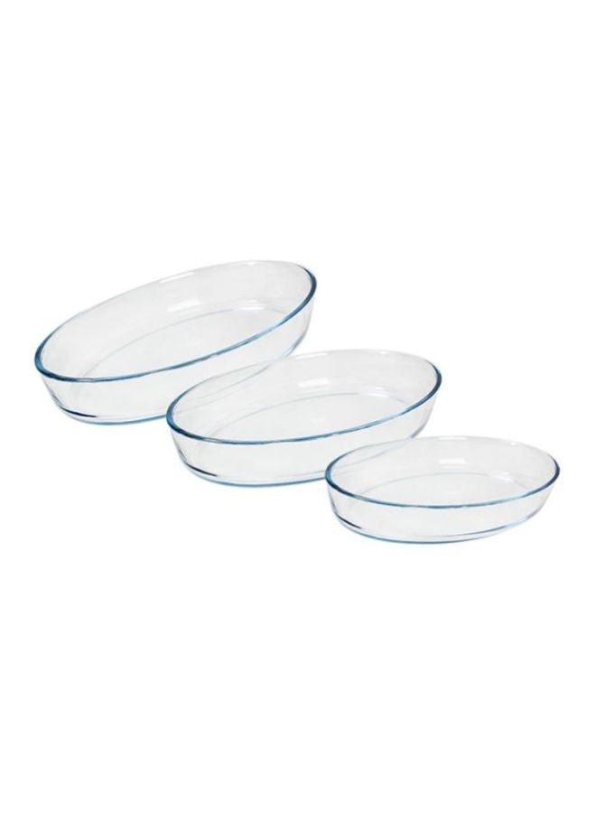ALBERTO 3-Piece Oval Roaster Set Clear 2.4, 3, 4Liters - Image 1