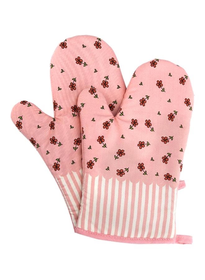 Sharpdo - Anti Steam Oven Glove Pink/Brown 18x28cm - Image 1