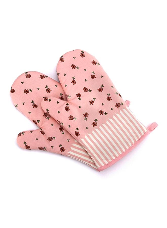 Sharpdo - Anti Steam Oven Glove Pink/Brown 18x28cm - Image 1