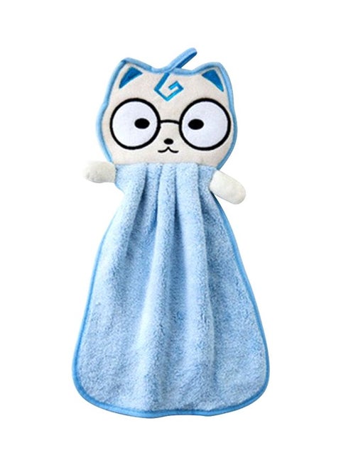 Velvet Dry Towel Blue/White/Black 28x47cm