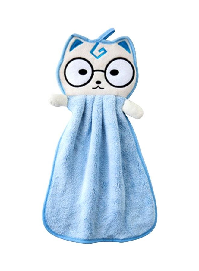 Beauenty Velvet Dry Towel Blue/White/Black 28x47cm  - Image 1