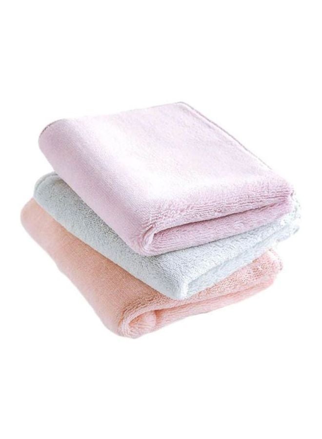 بيوينتي مجموعة فوط تنظيف من الألياف الصناعية مكونة من 3 فوط وردي/ أرجواني/ أزرق 30x30سم  - Image 1